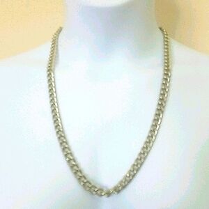 Necklace Curb chain Silver Tone hook clasp NEW